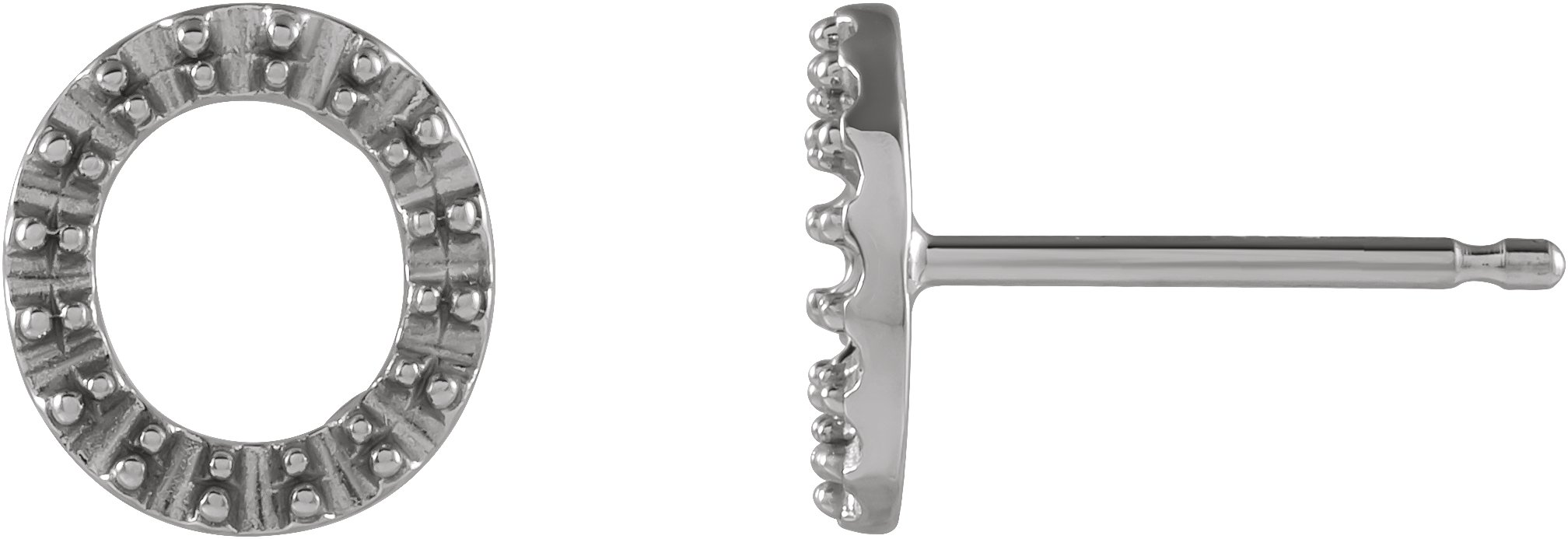 Accented Initial Stud Earrings