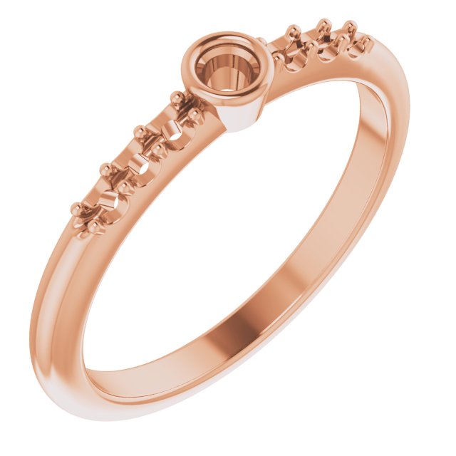 Stackable Bezel-Set Ring