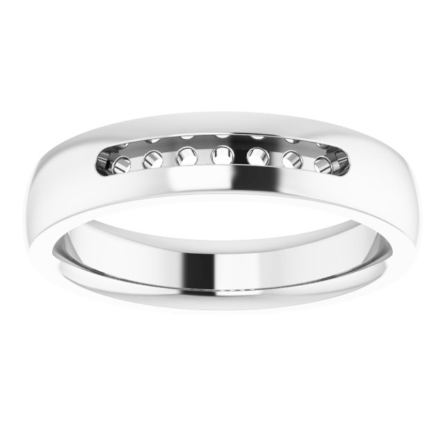2 mm Square Mens Band Mounting view 3