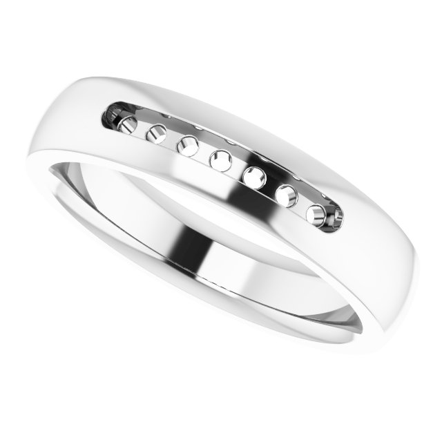 2 mm Square Mens Band Mounting view 5