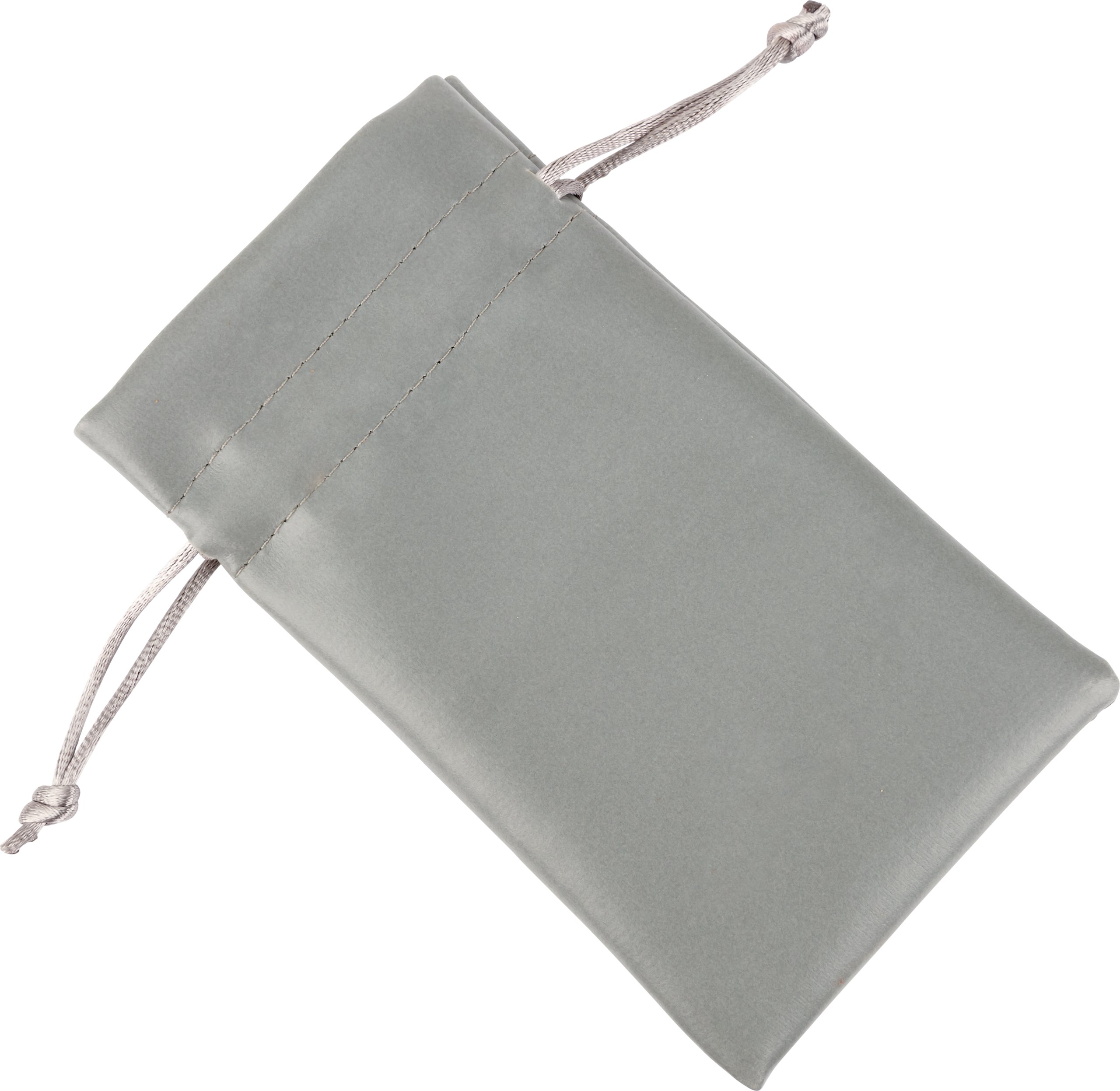 Leatherette Drawstring Pouch with Inner Divider