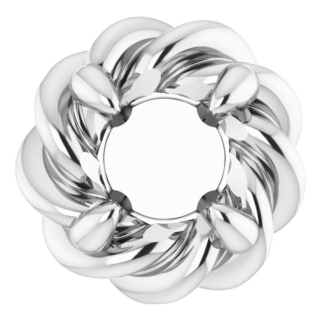 Round 4-Prong Pre-Notched Claw Earring Setting