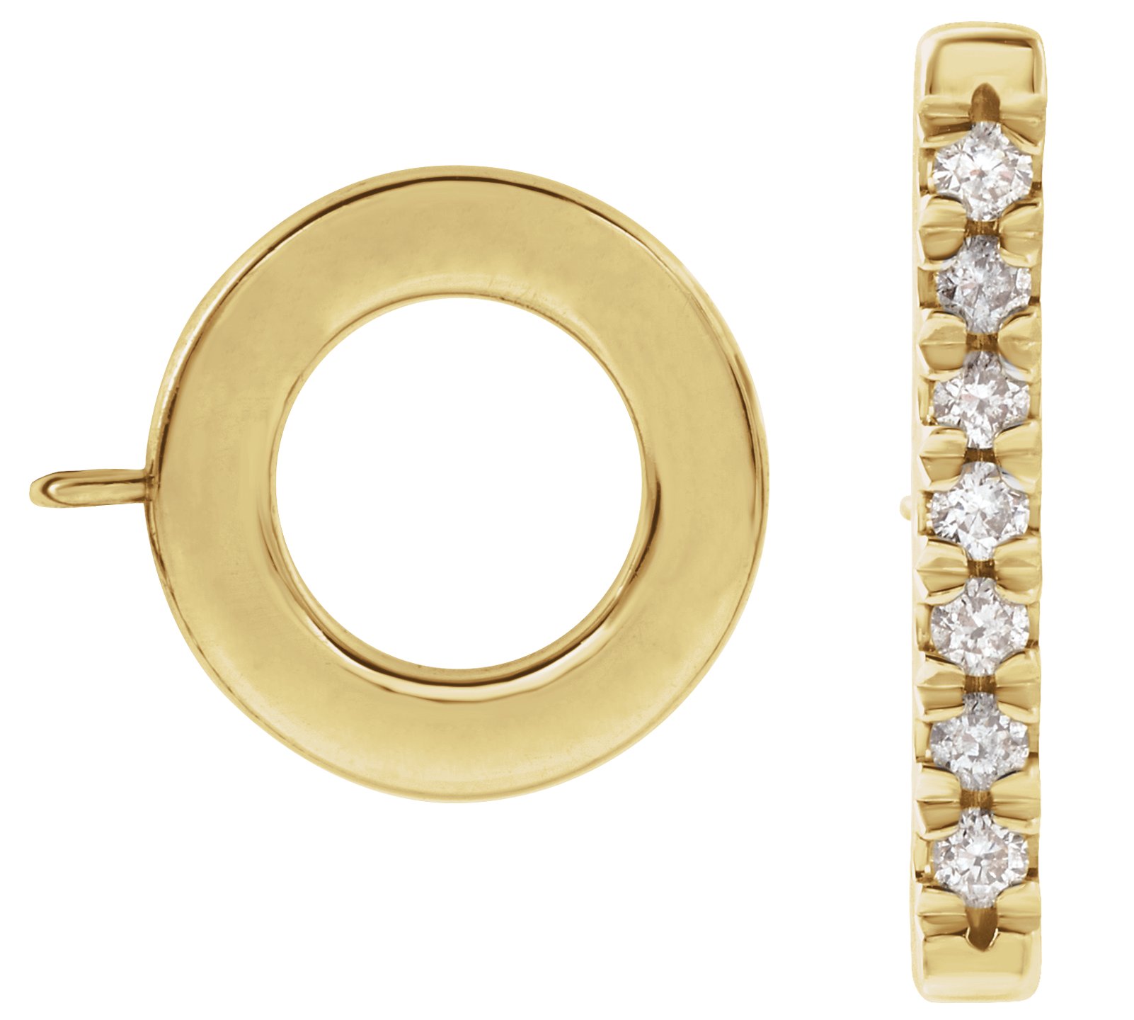 French-Set Accented Toggle Clasp