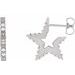 Sterling Silver 3/8 CTW Natural Diamond Star Hoop Earrings