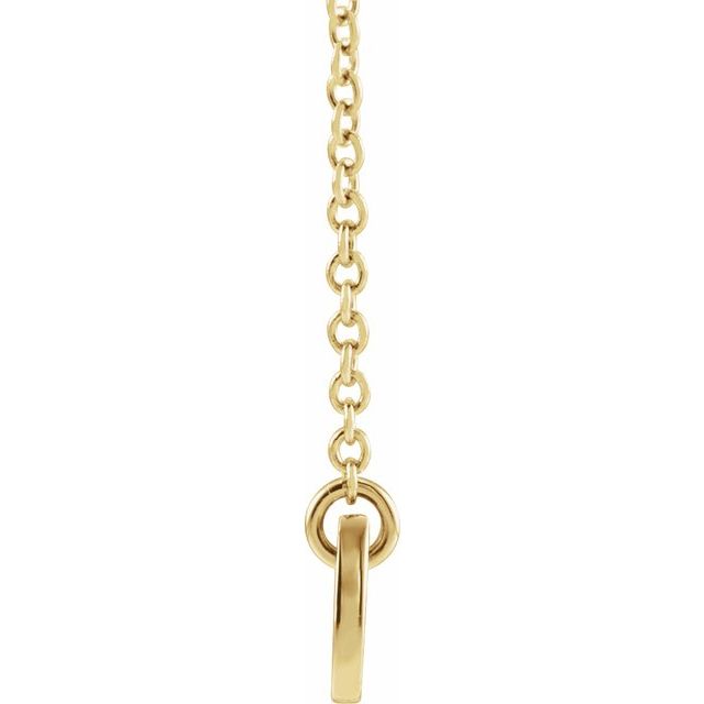 14K Yellow Engravable Bar 16 Necklace