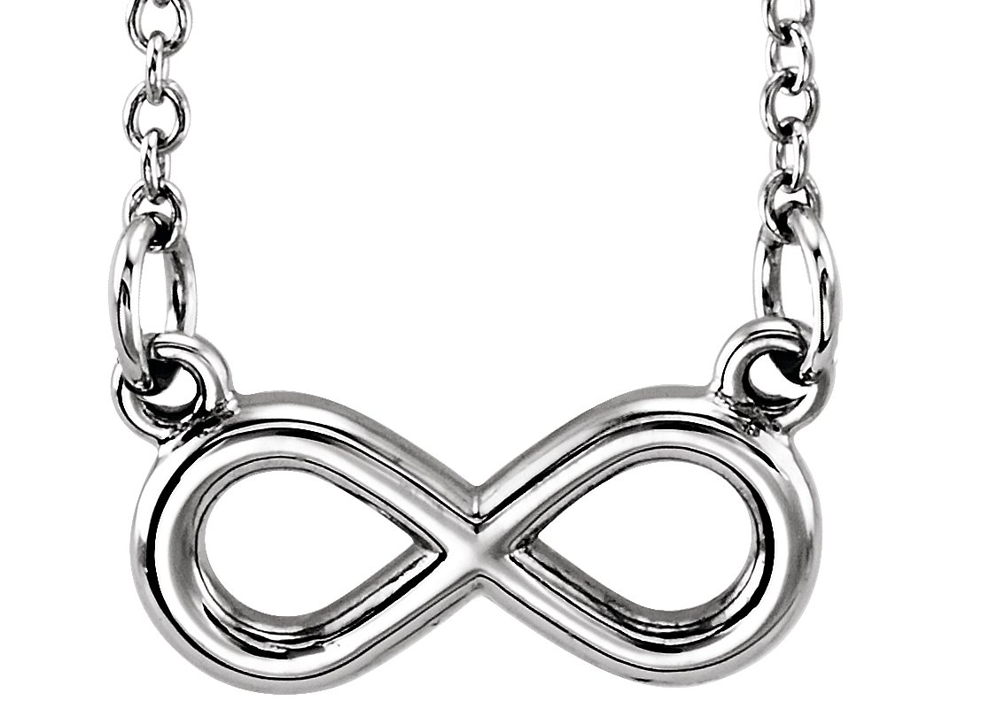 Sterling Silver Tiny Posh® Infinity-Inspired 16-18" Necklace 