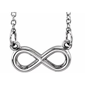 Sterling Silver Tiny Posh® Infinity-Inspired 16-18" Necklace 