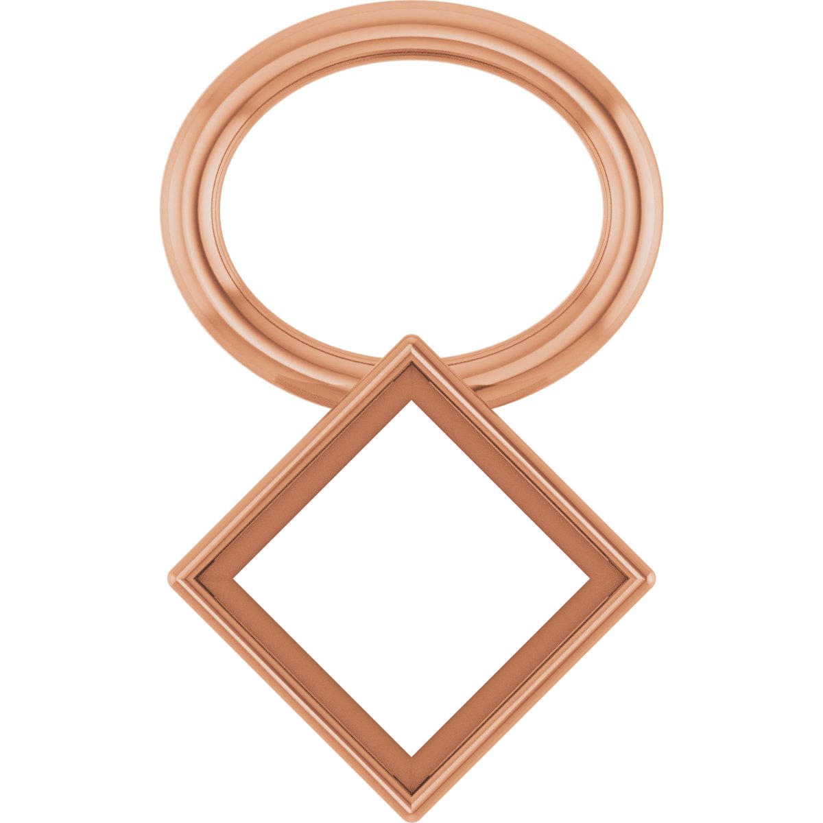 Bezel-Set Hoop Dangle