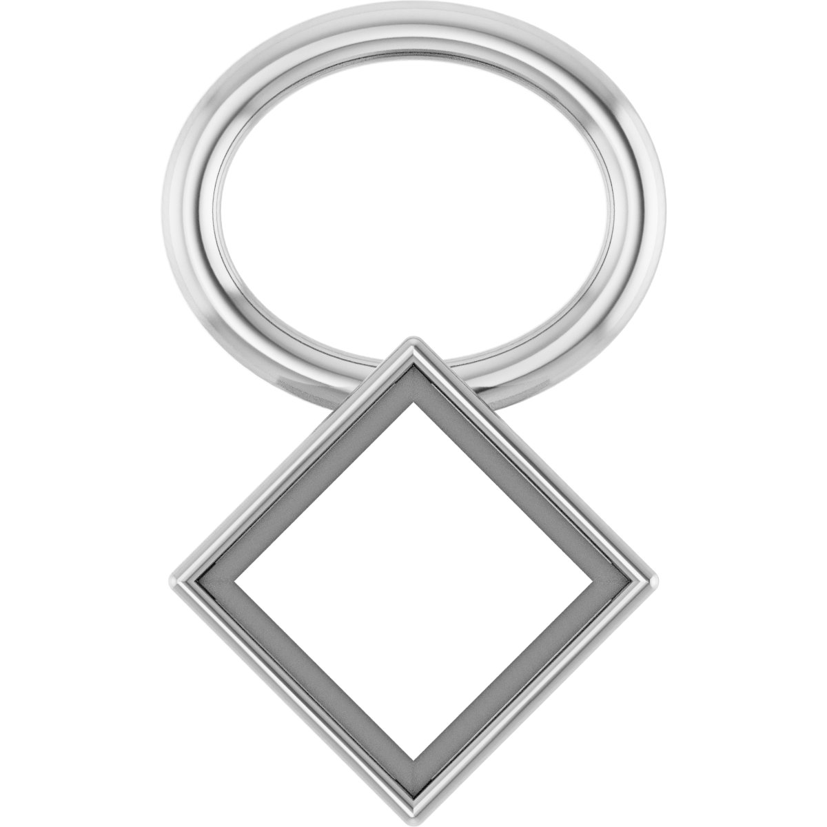 Bezel-Set Hoop Dangle