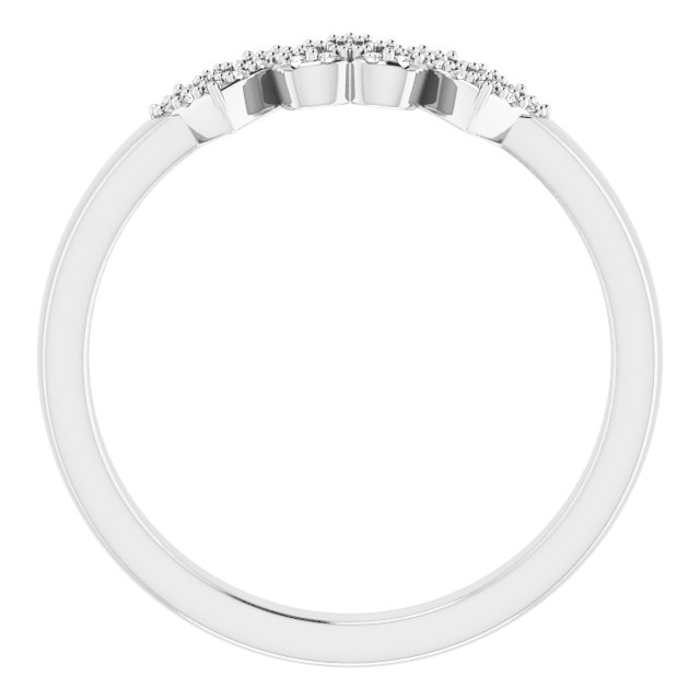 14K White .08 CTW Diamond Heart Ring