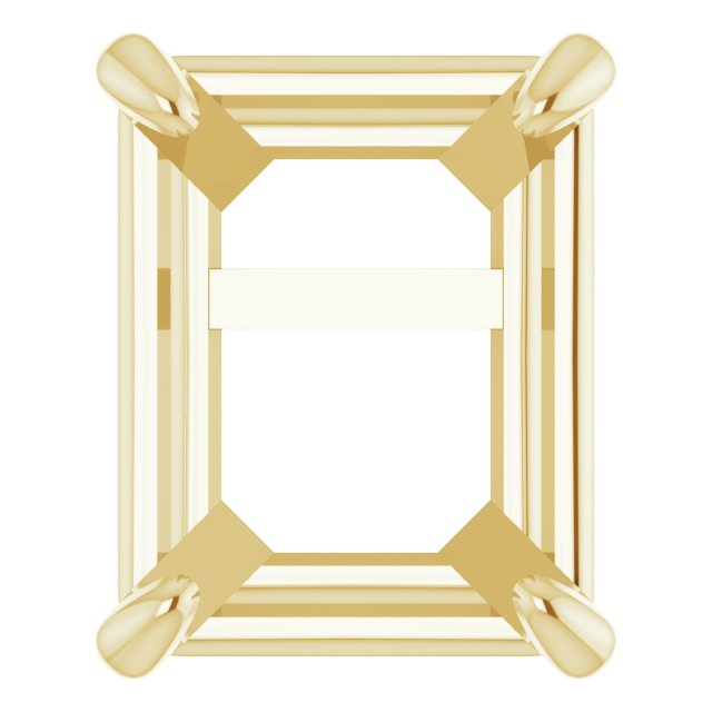 Pre-Notched Claw-Prong Earring Setting