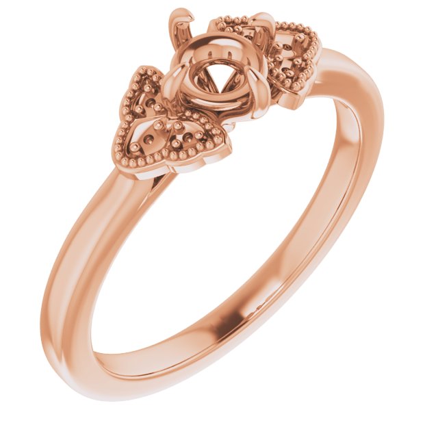 Claw-Prong Accented Engagement Ring