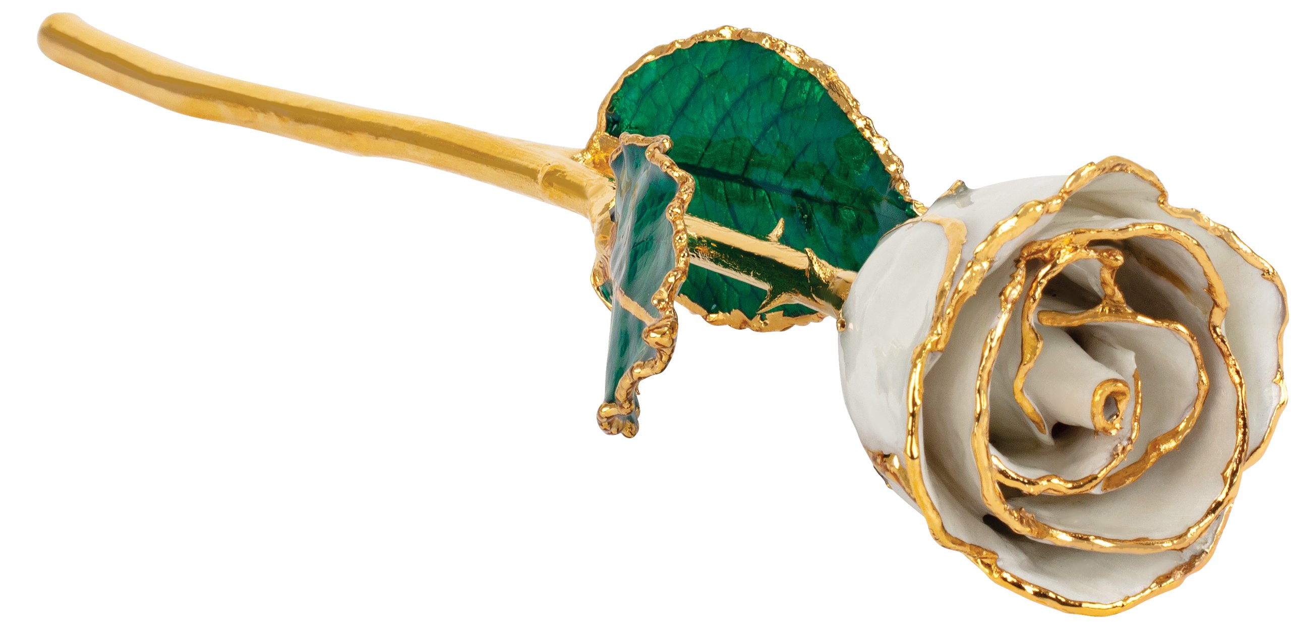 Birthstone Rose with Gold Trim