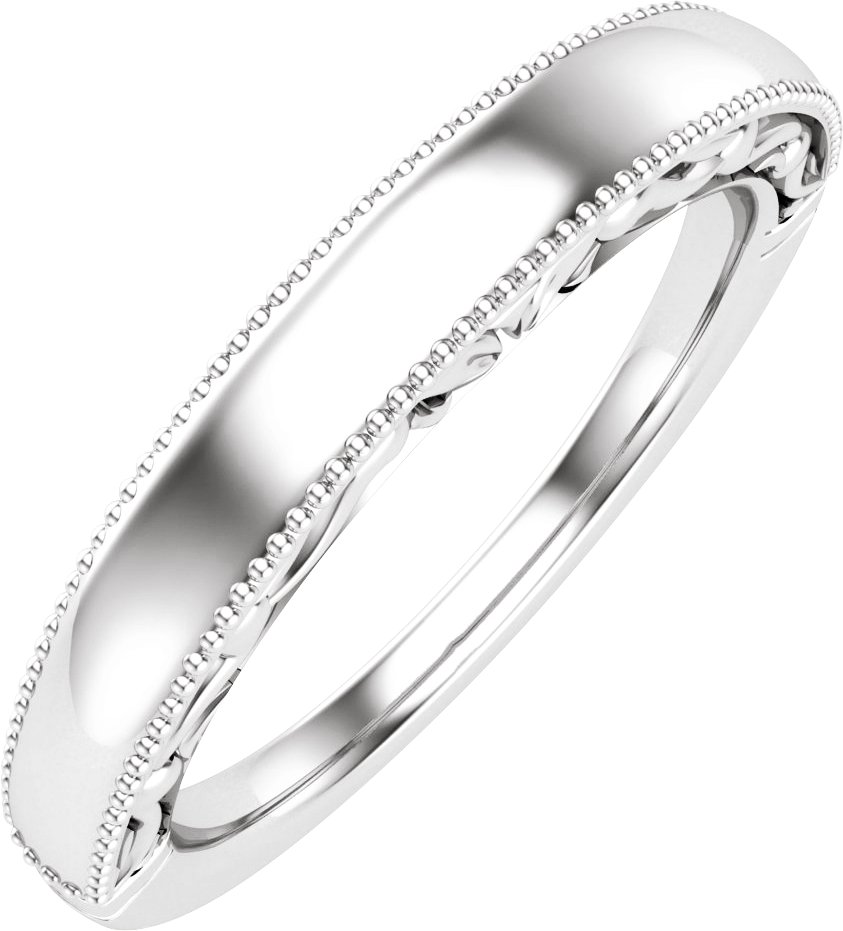 14K White Matching Band