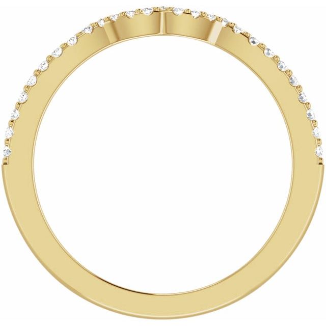 14K Yellow 1/6 CTW Matching Diamond Band for 5.2 mm Round Ring