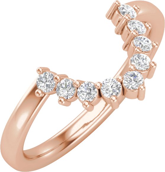 14K Rose 1/3 CTW Natural Diamond Band