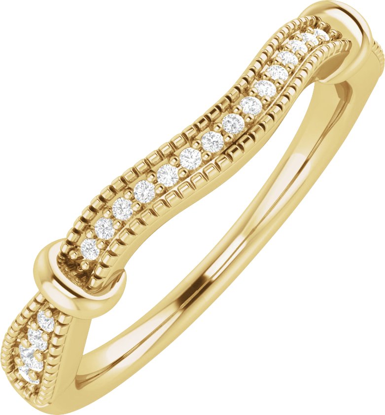 14K Yellow 1/8 CTW Matching Diamond Band