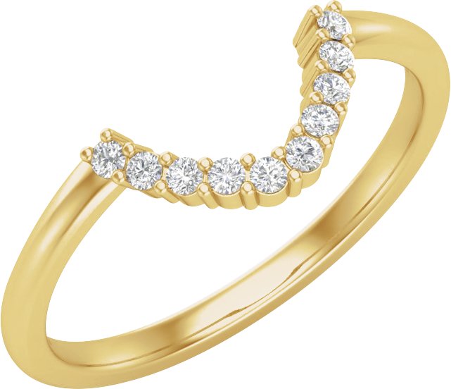 14K Yellow 1/4 CTW Natural Diamond Matching Band