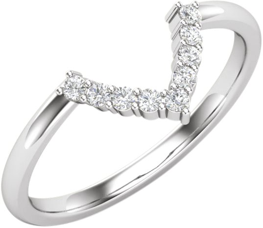 14K White 1/6 CTW Natural Diamond Matching Band