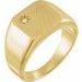 14K Yellow .02 CTW Natural Diamond Celestial Signet Ring