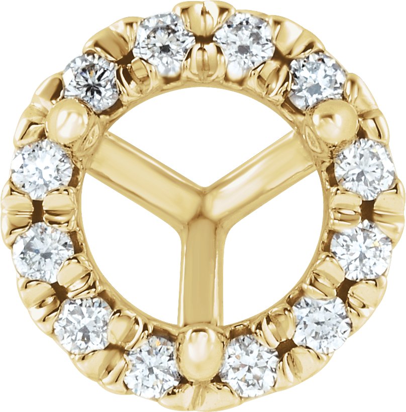 French-Set Cocktail-Style Halo-Style Earring Setting