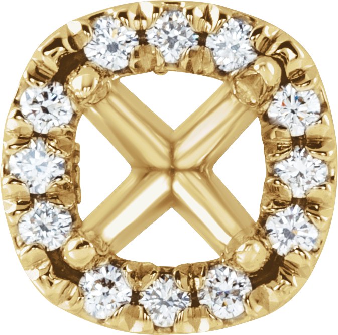 French-Set Cocktail-Style Halo-Style Earring Setting