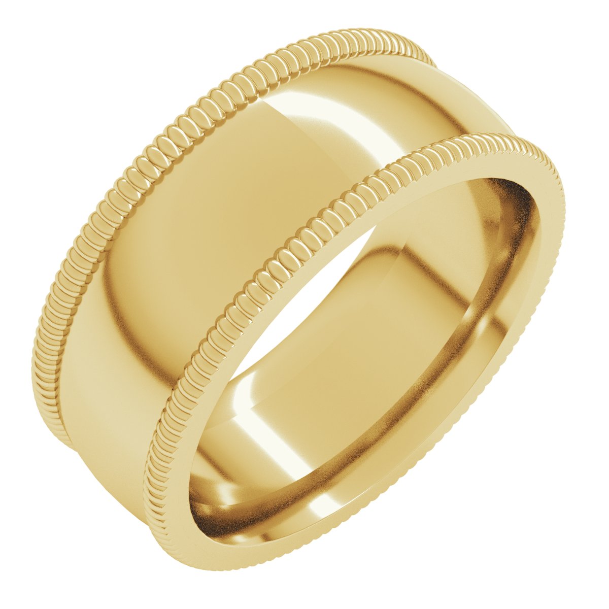 Extra Large Milgrain Comfort-Fit Half Round Band