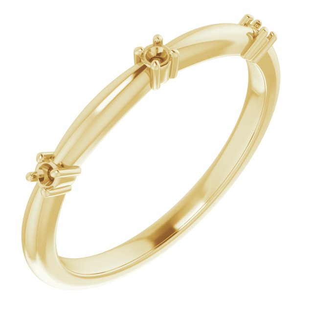 Three-Stone Anniversary Band