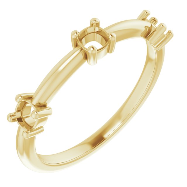 Three-Stone Anniversary Band