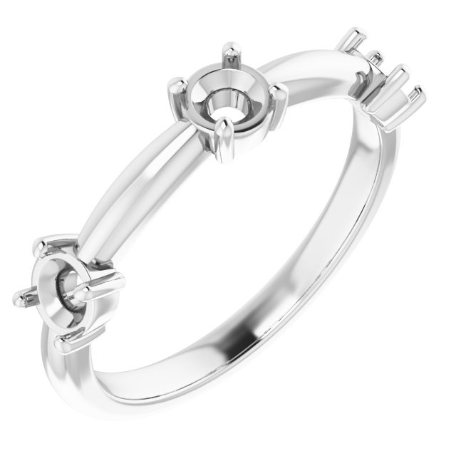 Three-Stone Anniversary Band