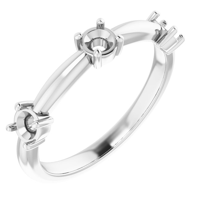 Three-Stone Anniversary Band