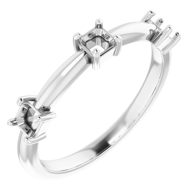 Three-Stone Anniversary Band