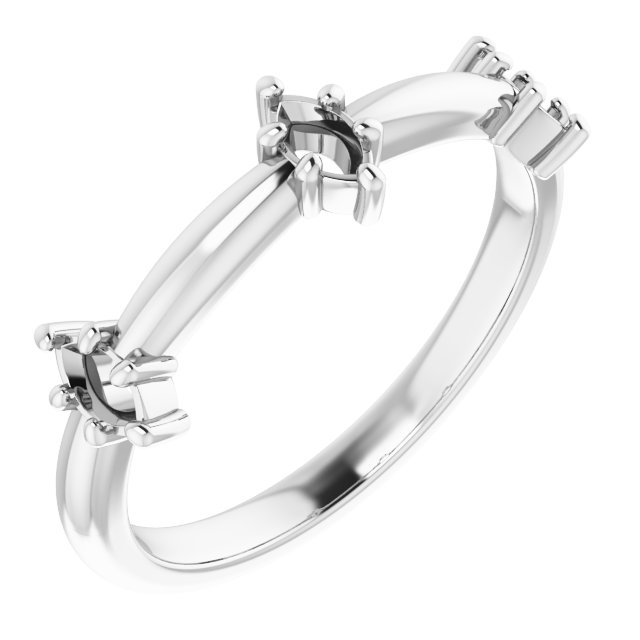 Three-Stone Anniversary Band