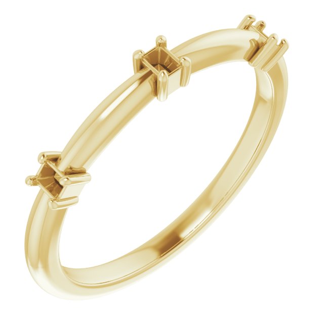 Three-Stone Anniversary Band