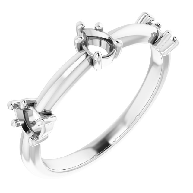 Three-Stone Anniversary Band