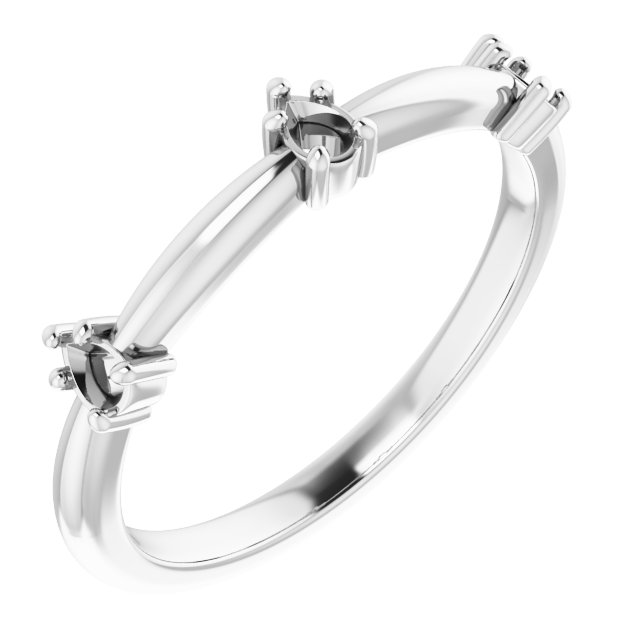 Three-Stone Anniversary Band