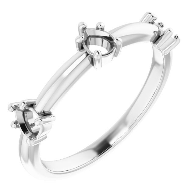 Three-Stone Anniversary Band