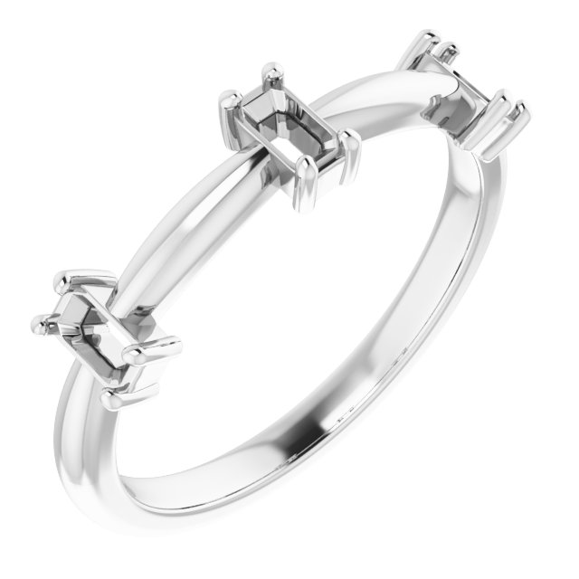 Three-Stone Anniversary Band