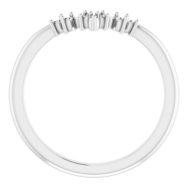 Band Mounting for 11x9 mm Emerald Ring view 2