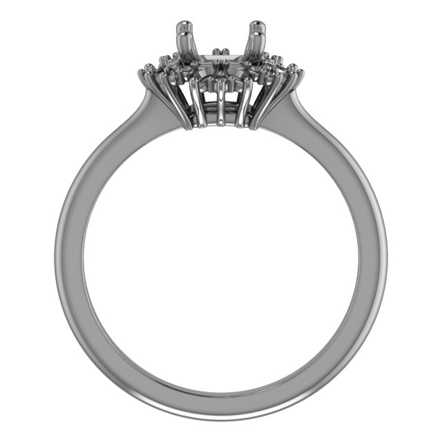 11x9 mm Emerald Engagement Ring Mounting view 2