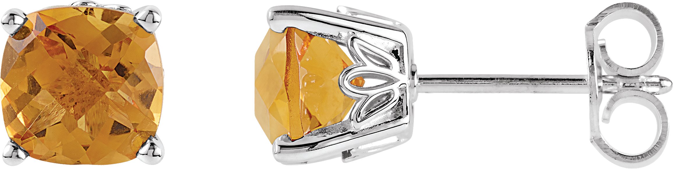 Sterling Silver Citrine Earrings Ref 5793073