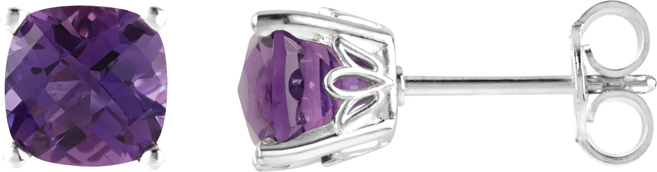 Sterling Silver Amethyst Earrings Ref 5757950