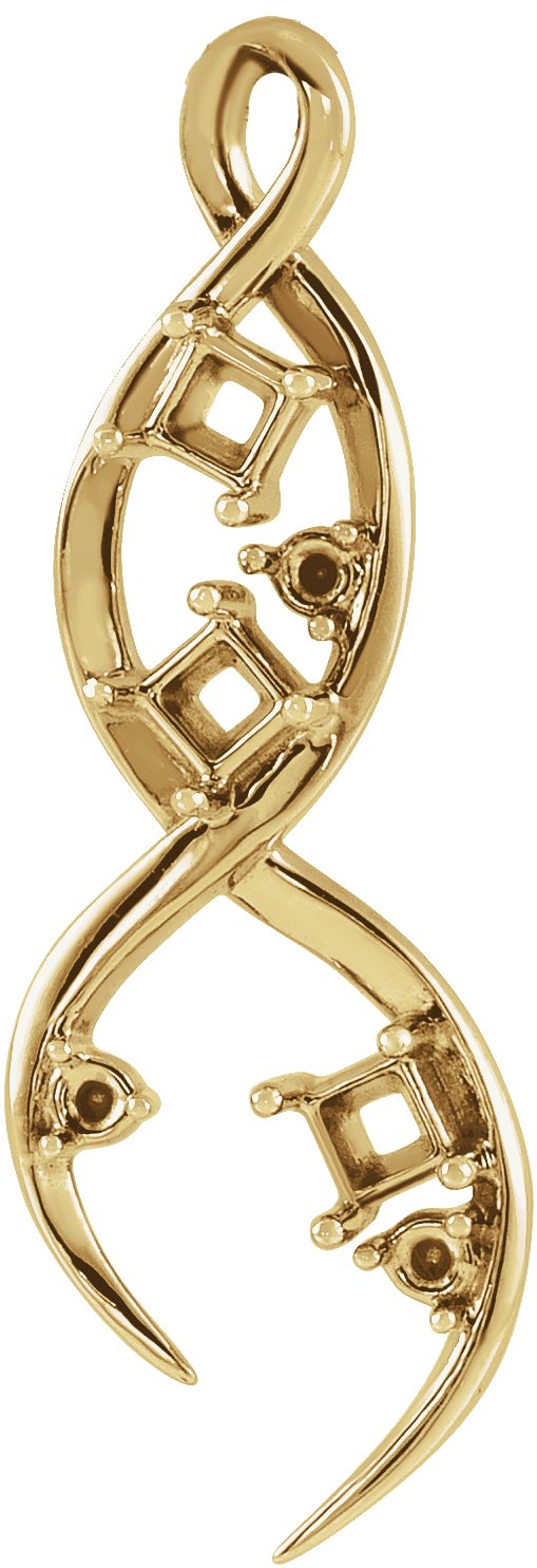 Accented Family Freeform Necklace or Pendant