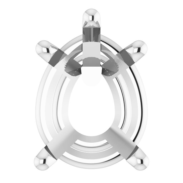Pear 5-Prong Earring Setting