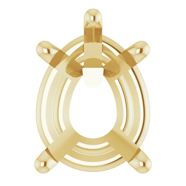 Pear 5-Prong Earring Setting