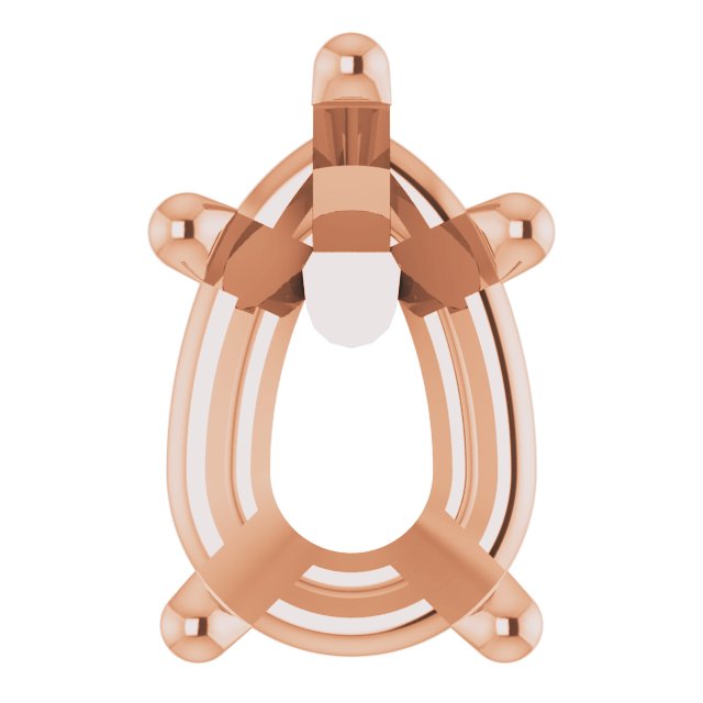 Pear 5-Prong Earring Setting