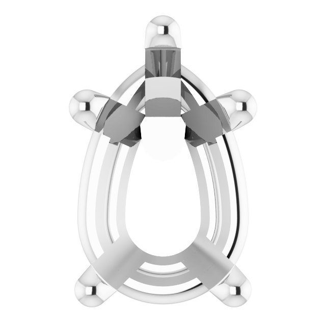 Pear 5-Prong Earring Setting