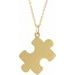 14K Yellow 15.65x12 mm Puzzle Piece 16-18