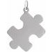 Sterling Silver 15.65x12 mm Puzzle Piece Pendant