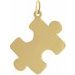 18K Yellow Gold-Plated Sterling Silver Puzzle Piece Pendant